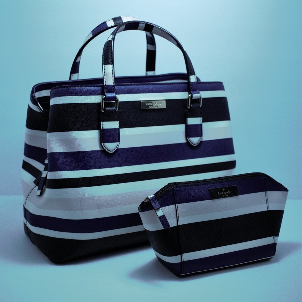 Kate Spade Laurel Way Evangelie striped satchel